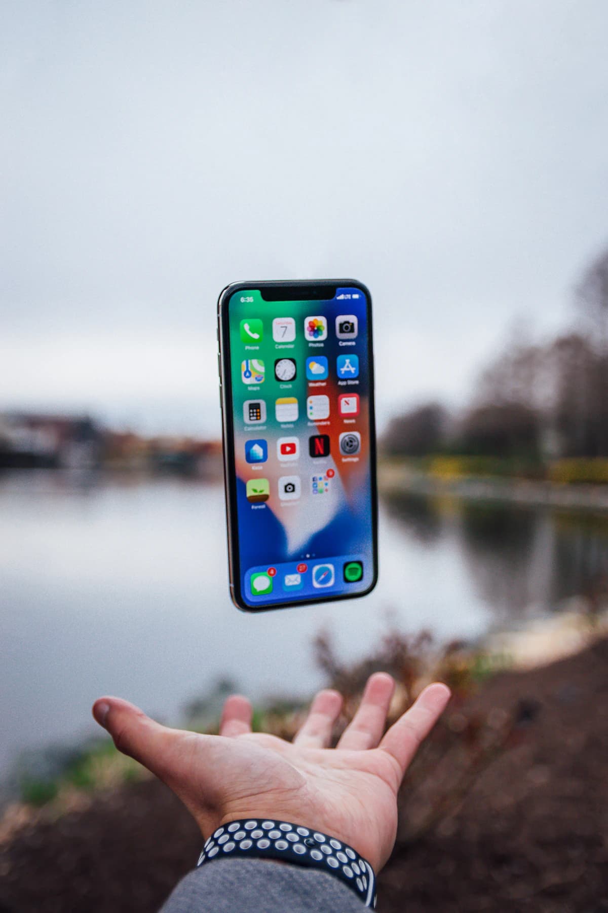 Smartphone showing Google reviews and ratings on business profile